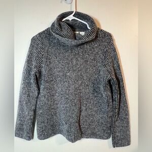 Linden Hill Women Small Gray Cowl Neck Mohair Blend Sweater, sz Small